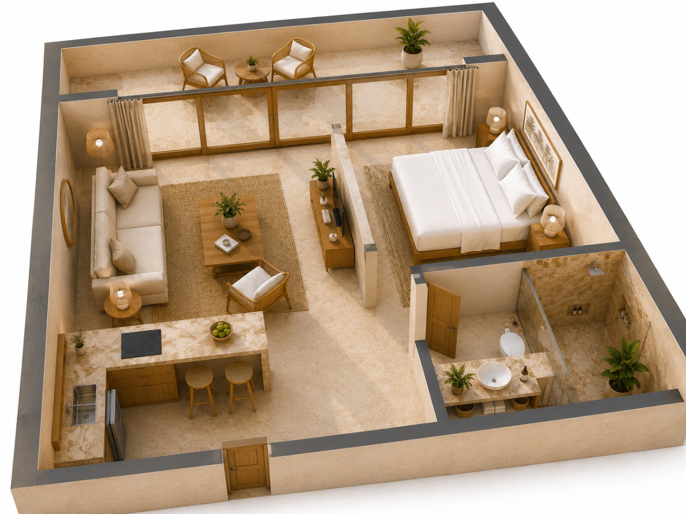 Studio residence floor plan