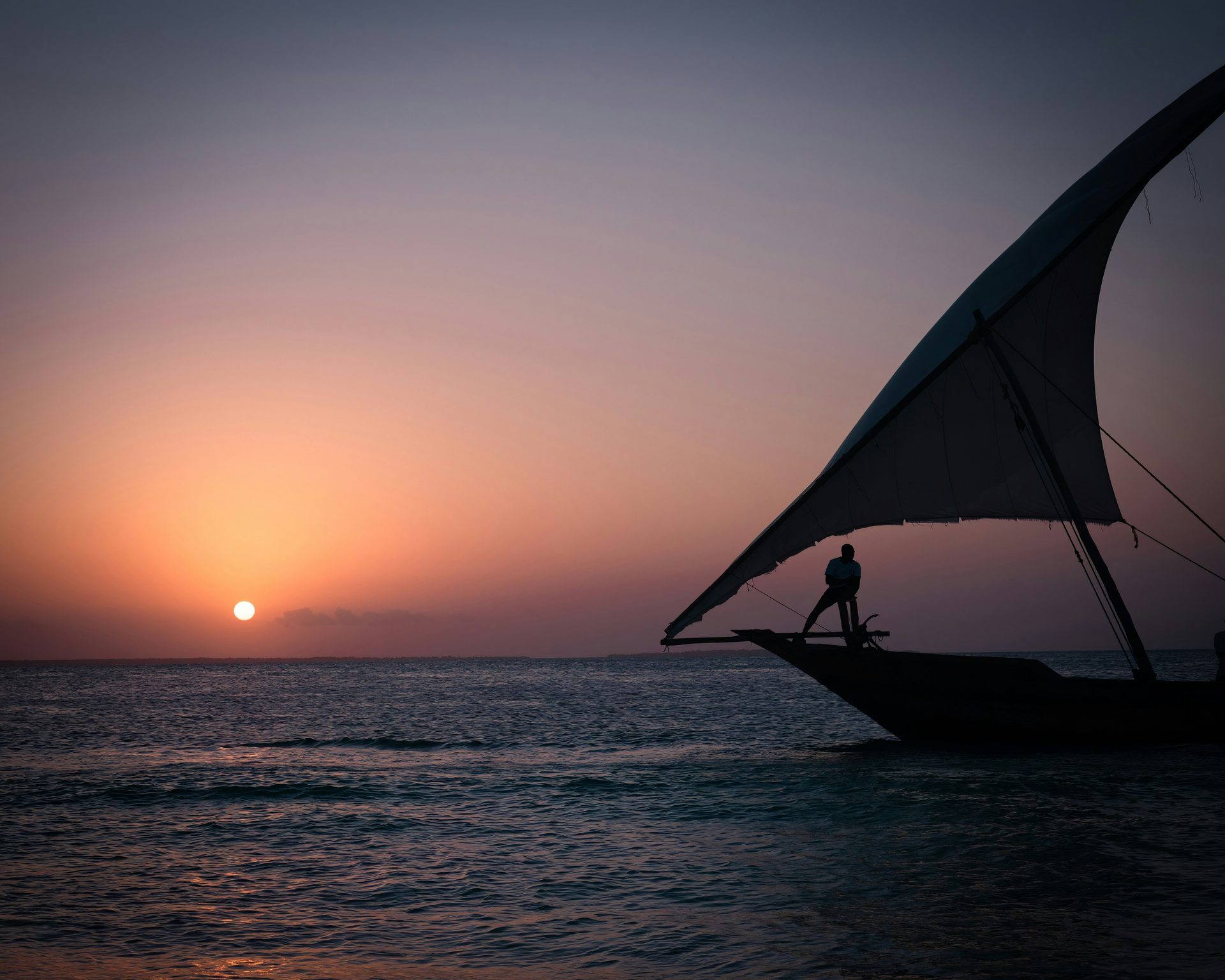 Indian Ocean at sunset, Zanzibar