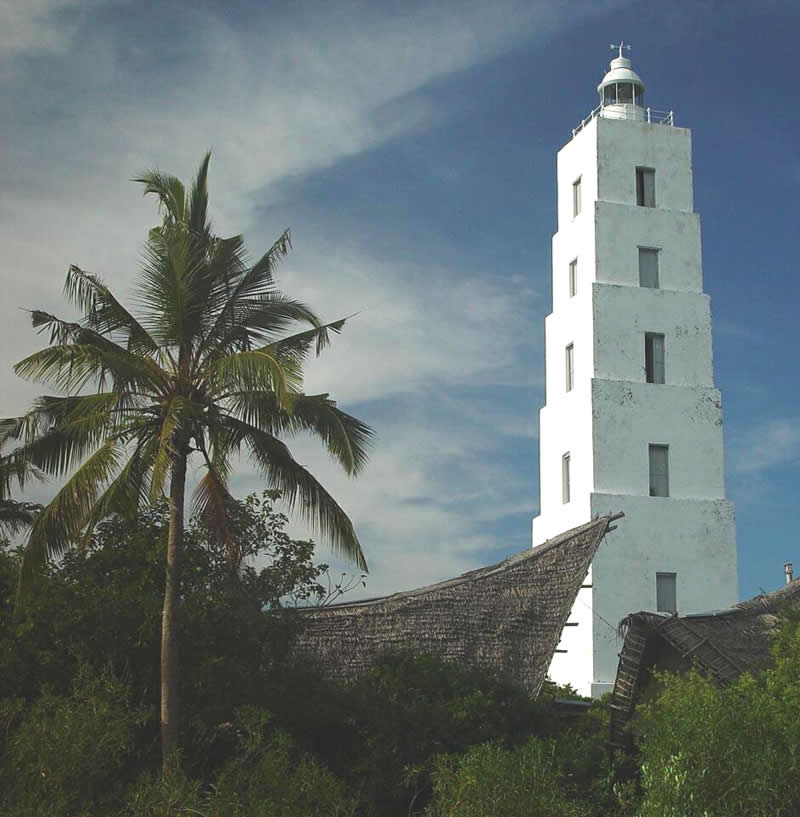Chumbe Island lighthouse — Zanzibar's west coast