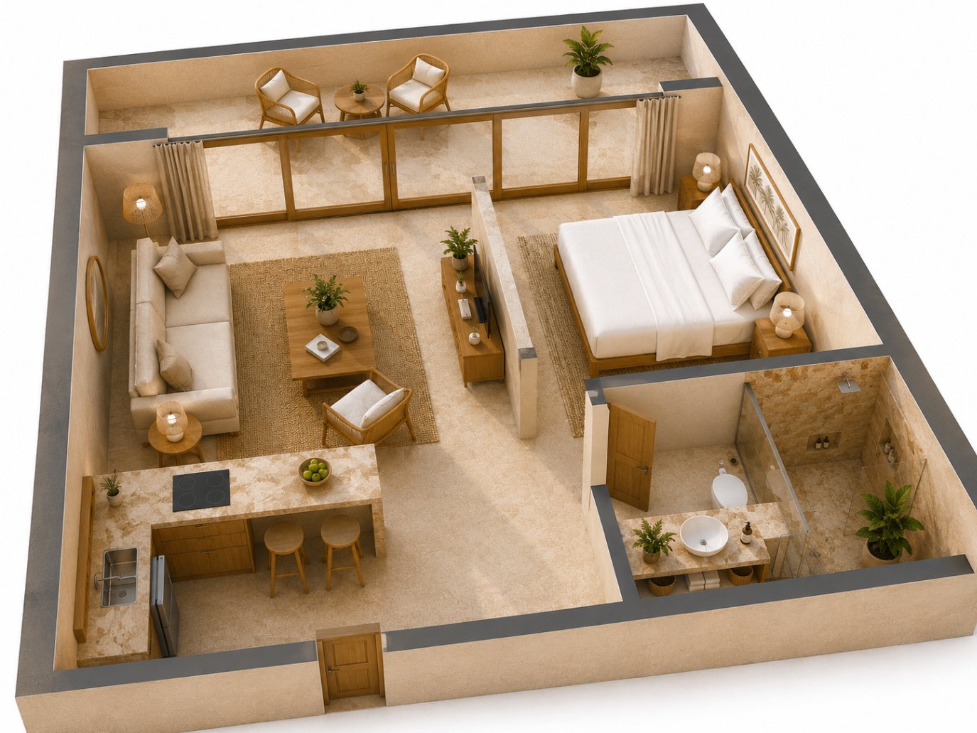 Studio residence floor plan